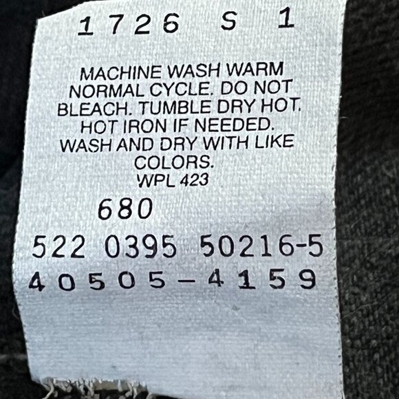 LEVI'S ORANGE TAB MADE IN USA 505 REGULAR FIT STRAIGHT LEG BLACK JEANS W29 L32 - Picture 10 of 12